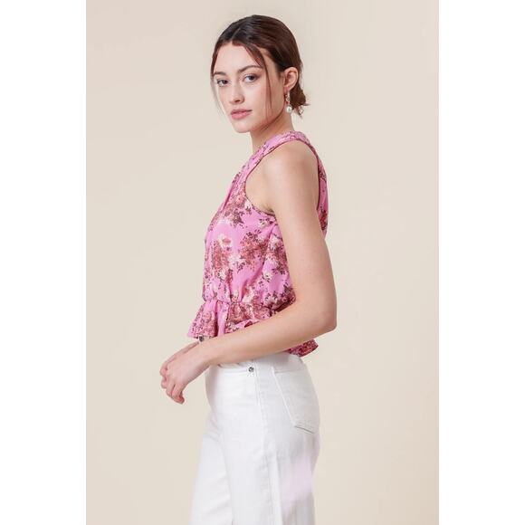 Line & Dot Pink Floral Blouse - Picture 3 of 10